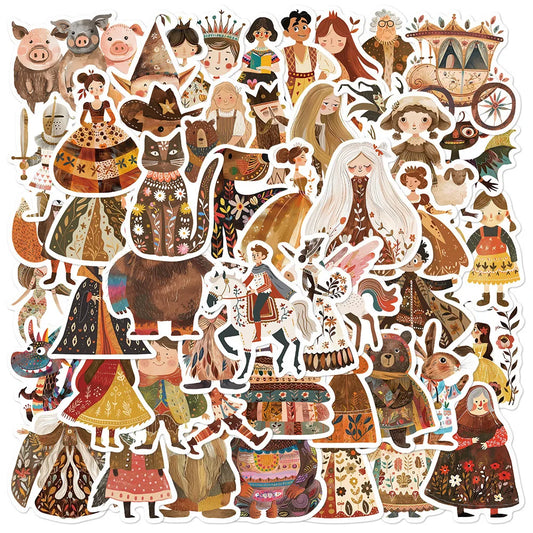 Fairy Tale Cartoon Stickers 10/30/50PCS Waterproof Decals