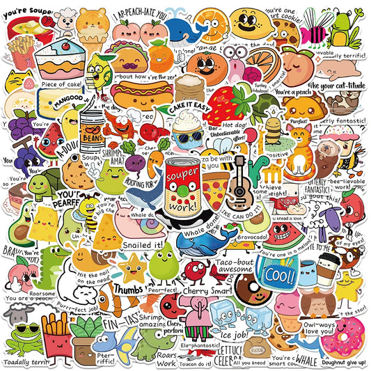 Cute Motivational Reward Stickers for Teachers and Students - 50/100PCS
