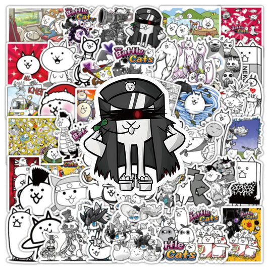 Battle Cats Stickers Cartoon Game Decals for Laptop Phone Guitar Car Bike Skateboard