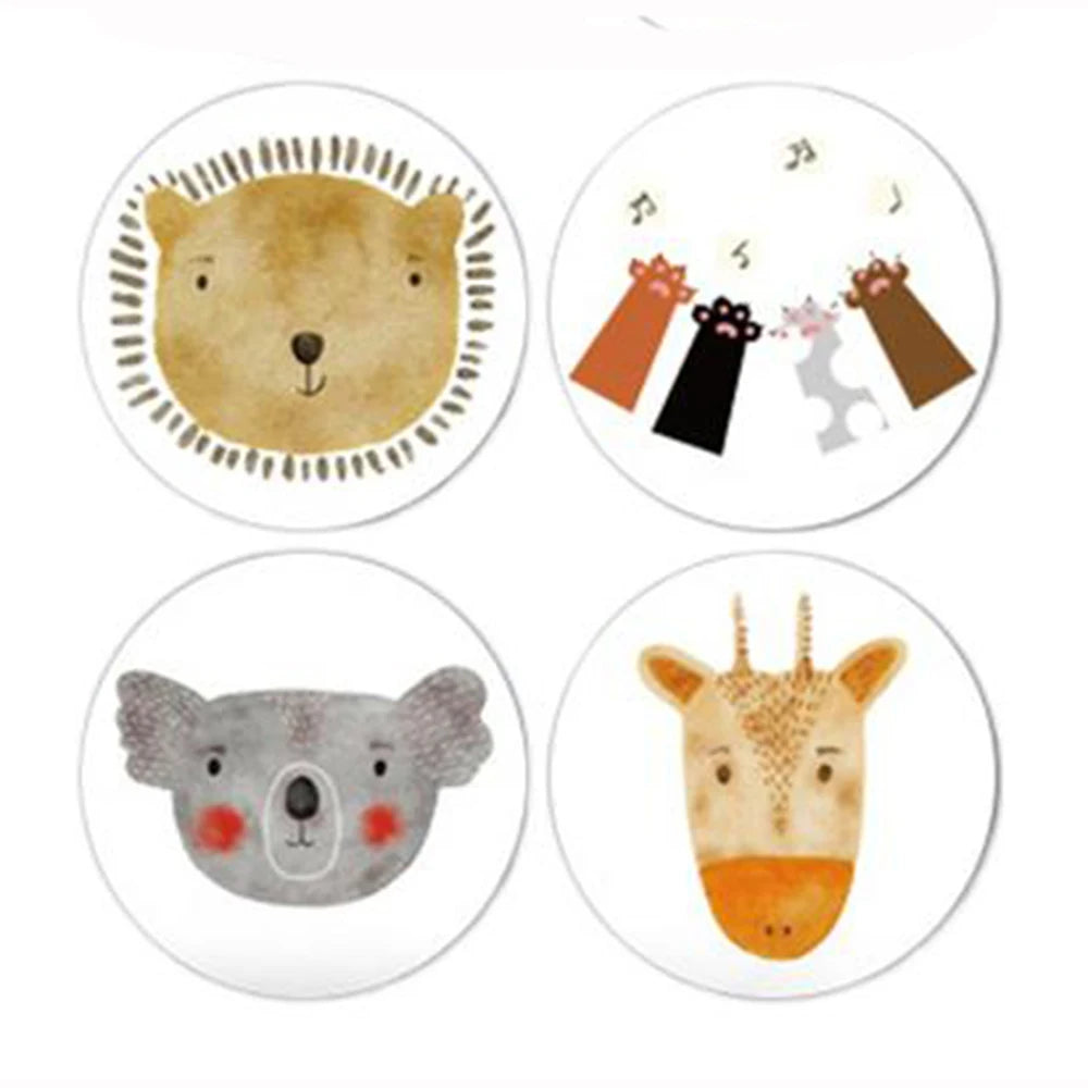 100-500pcs Reward Sticker Cute Cartoon Animals Scrapbooking Sticker for Teacher Encourage Supplies Children's Lables