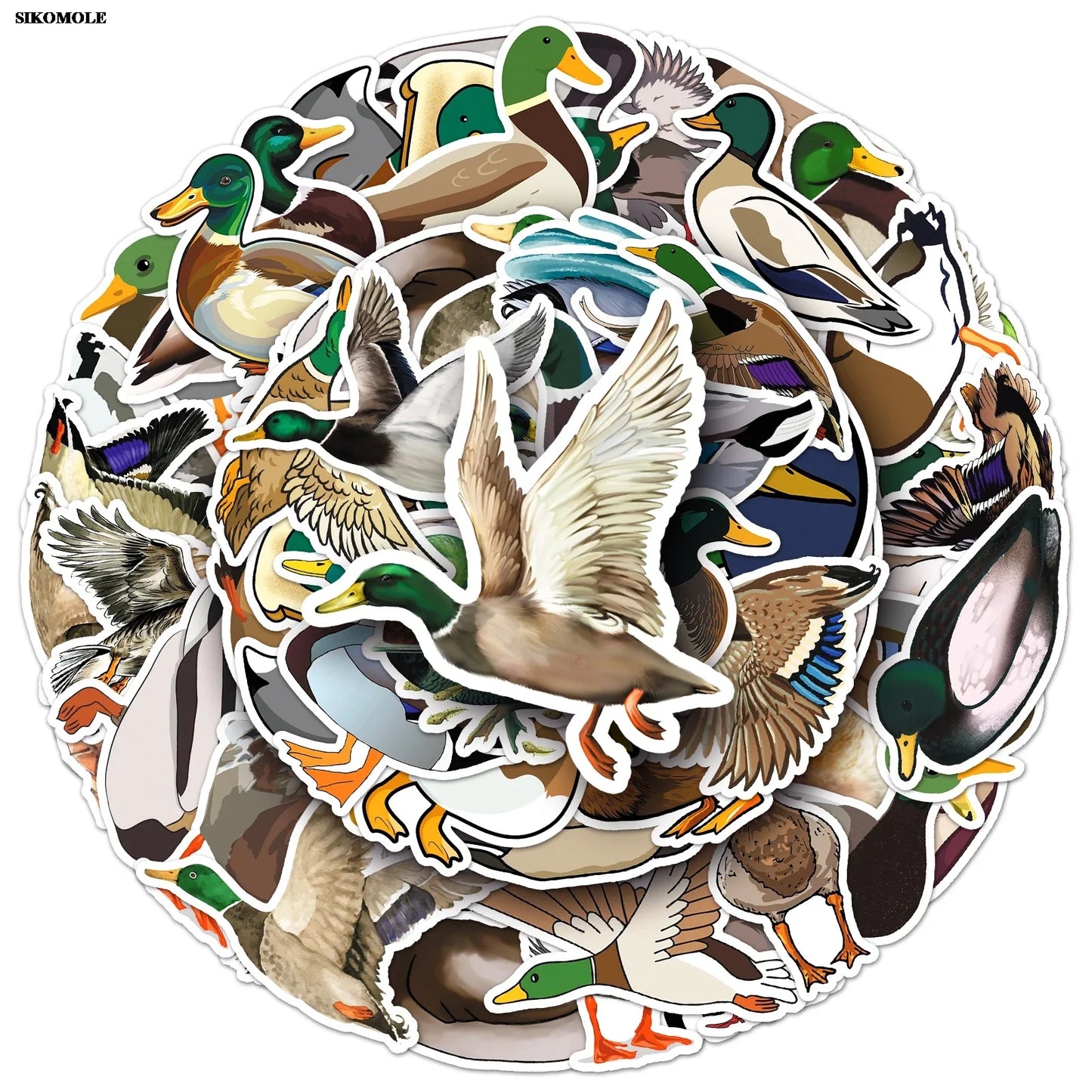 Cartoon Duck Graffiti Stickers for Laptop Luggage DIY Decor