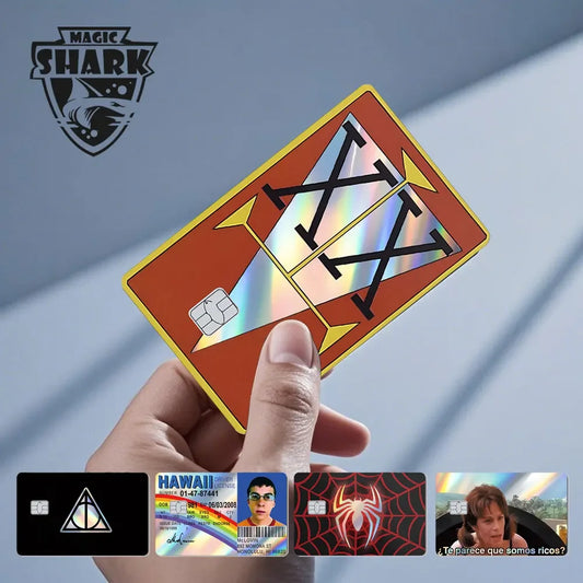 Holographic Anime Spider Card Skin Sticker