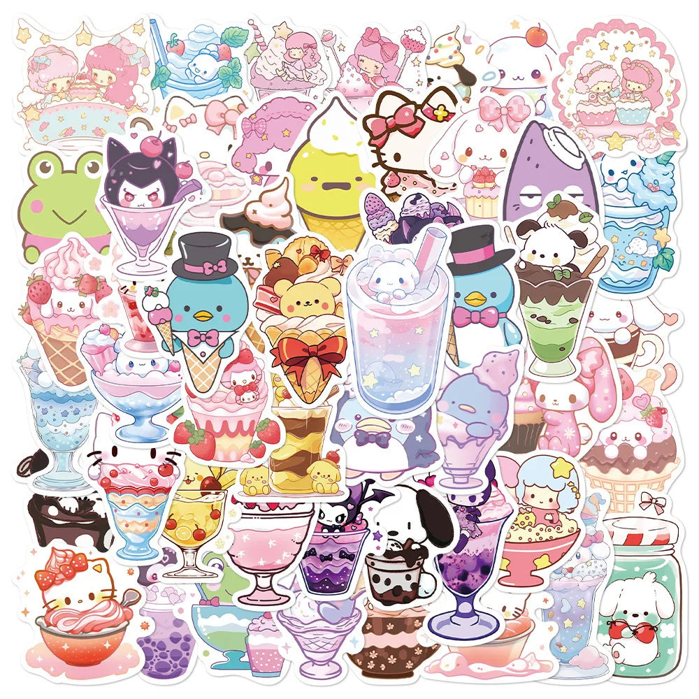 50Pcs Sanrio Anime Stickers: Laptop, Water Bottle, Phone
