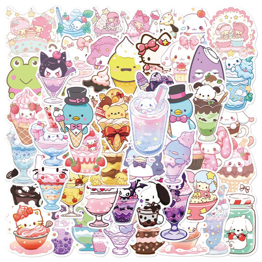 50Pcs Sanrio Anime Stickers: Laptop, Water Bottle, Phone