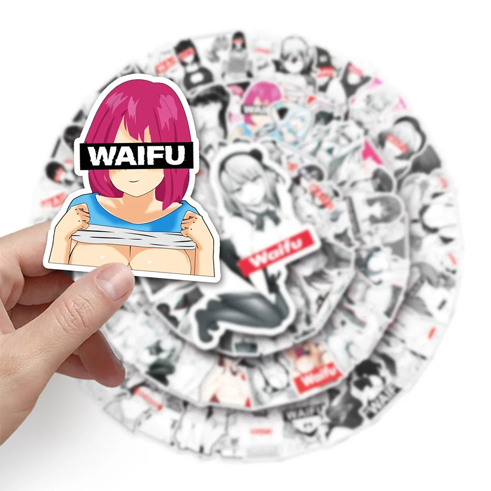 10/30/50/100PCS Anime Hentai Bunny Girl Waifu Sticker Packs