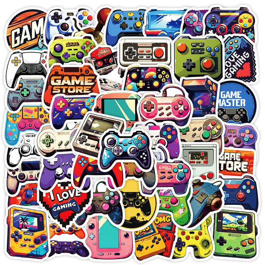 Vintage Video Game Stickers Decal Set - Waterproof for Skateboard, Laptop, Phone, Bike, Car