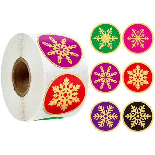 Christmas Snowflake Stickers: 100-500PCS DIY Adhesive