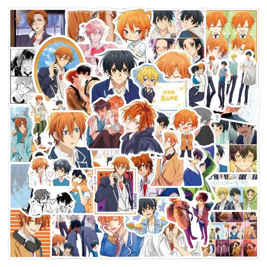 55pcs Sasaki and Miyano Stickers for Suitcase, Water Cup, Phone, Car, Notebook, Refrigerator
