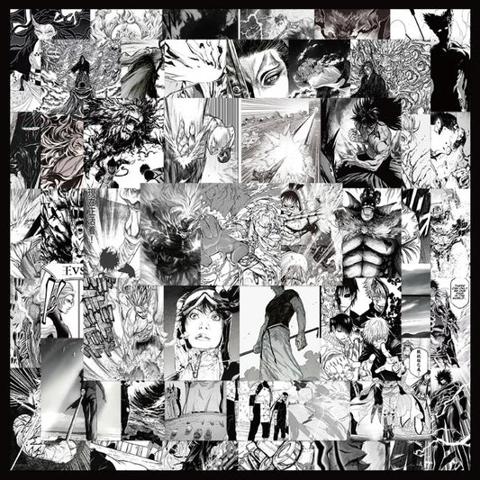 49pcs Punk Manga Graffiti Stickers for Helmet, Wall, Desktop Decoration