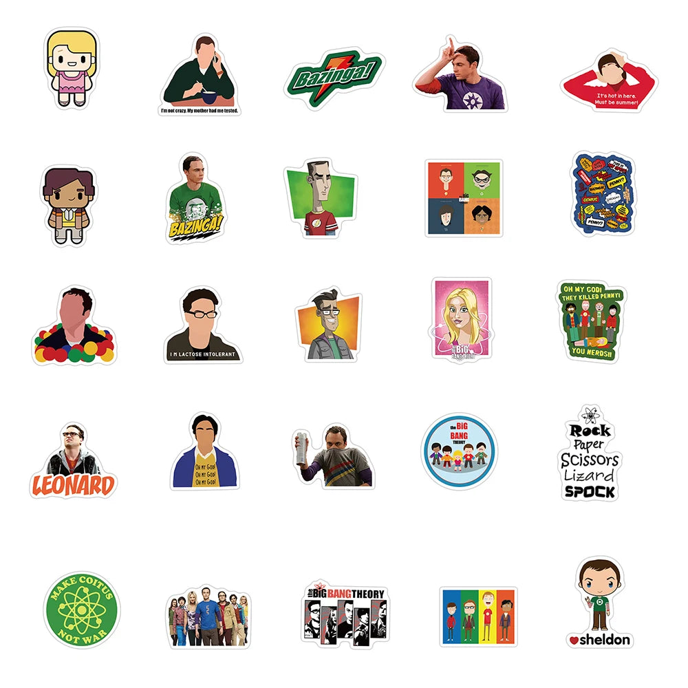 10/30/50PCS TV Show The Big Bang Theory Sticker Packs