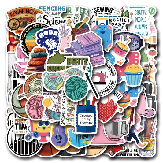 55pcs Cartoon Stickers for Laptop, Phone, Car, Scooter, Water Bottle, Suitcase, Stationery, Refrigerator