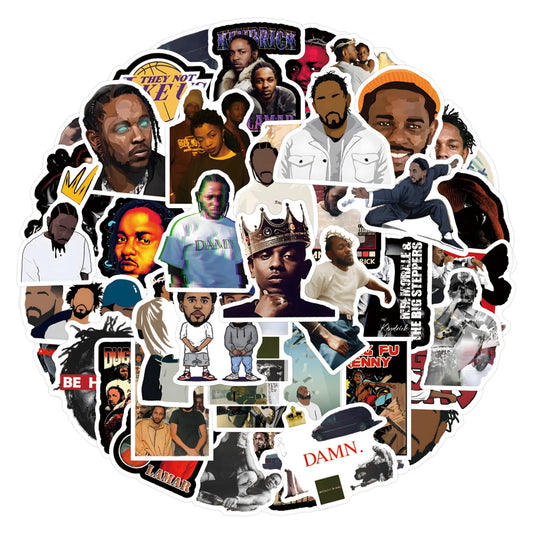 Kendrick Lamar Stickers Set: 55 Waterproof Decals