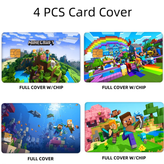 Minecraft Anime Card Skin Stickers Set (4pcs)