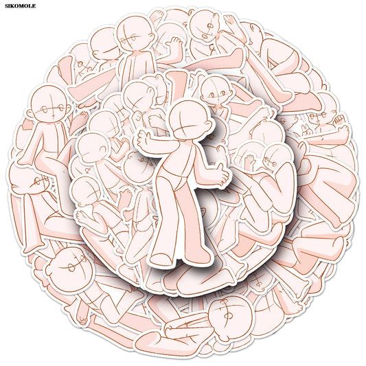 Cartoon Character Stickers 10/30/50pcs Kawaii Pink DIY Laptop Luggage Suitcase Decal