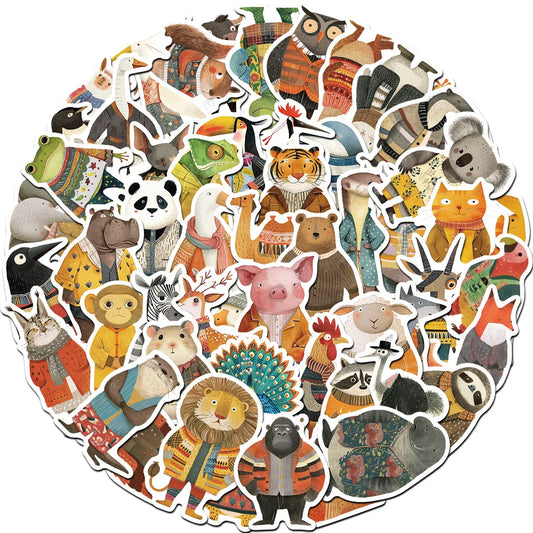 Cute Animal Stickers for Suitcase, Skateboard, Laptop, Luggage, Fridge, Phone, Car - 10/30/55PCS