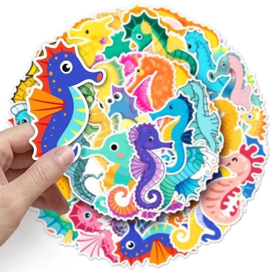 Sea Animal Seahorse Stickers for Phone Laptop Luggage Skateboard Kids Gift