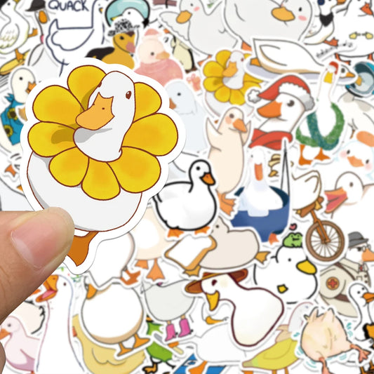 50PCS Cute Duck PVC Stickers for Kids Scrapbooking and School Supplies