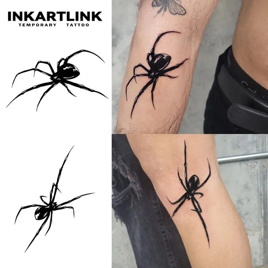 Spider Temporary Tattoo - Waterproof, Semi-Permanent, Lasts 15 Days