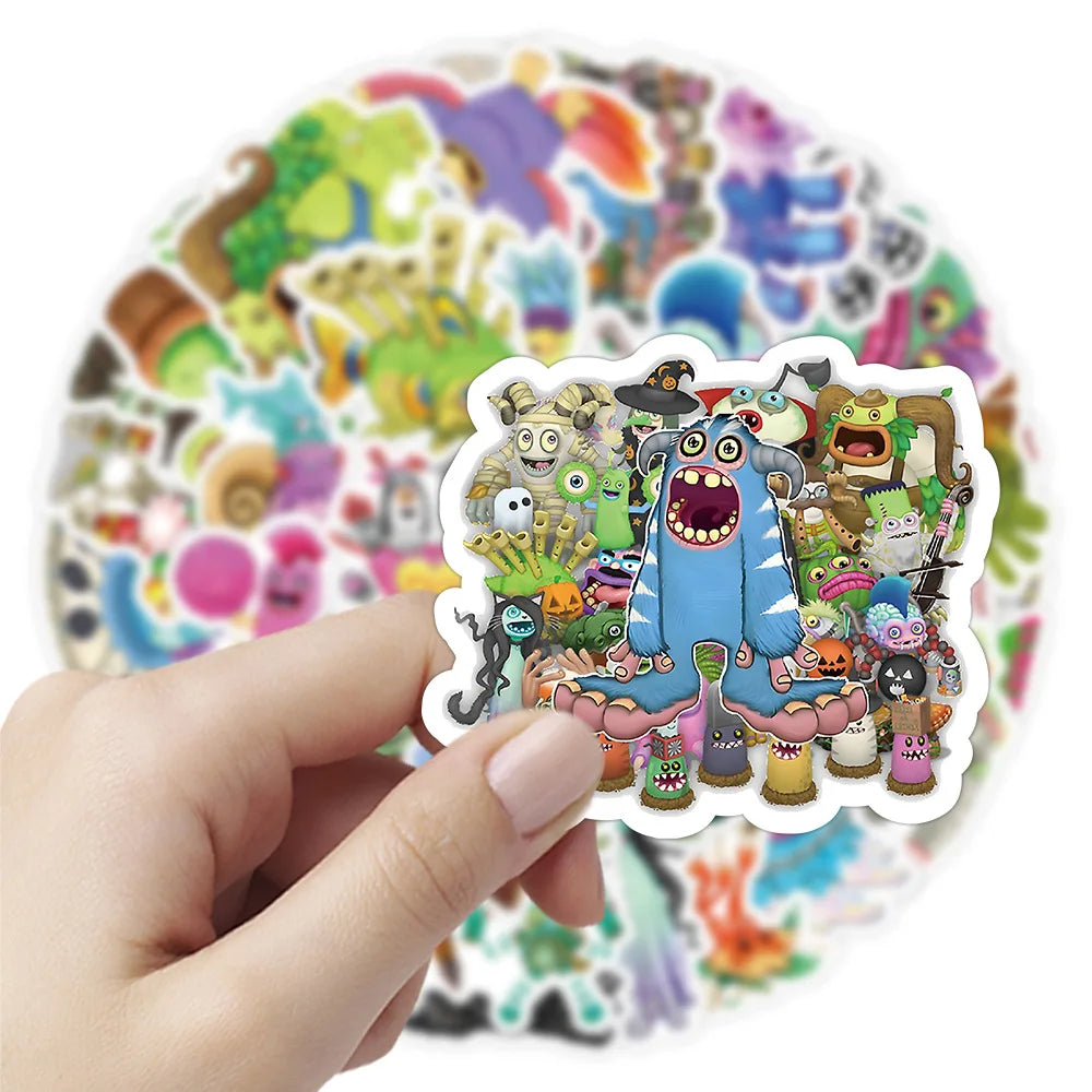 10/30/50PCS My Singing Monster Stickers Game Cute Cartoon Decals Toy DIY Notebook Laptop Phone Skateboard Car Kids Sticker Gift