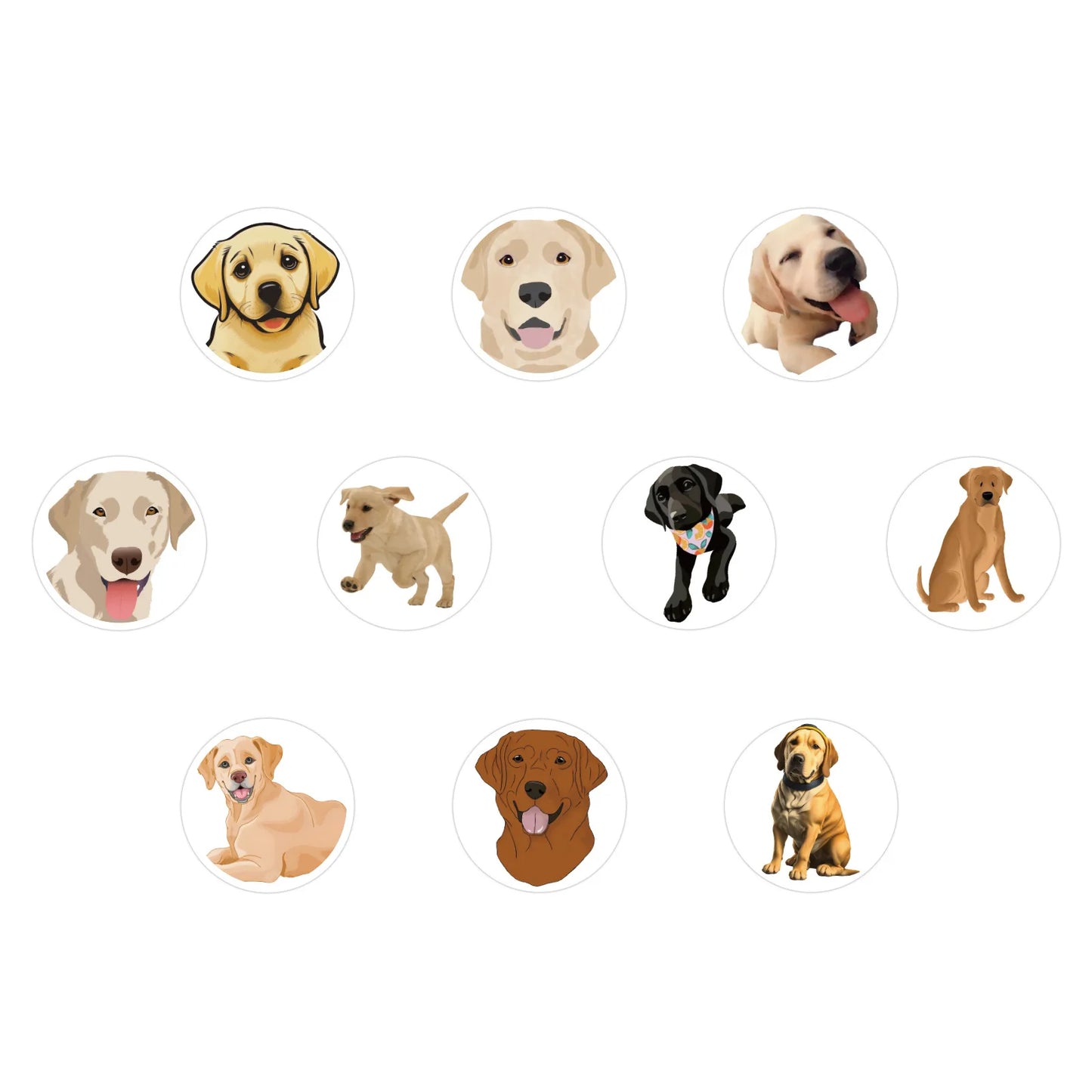 100-500pcs 1inch Animal Dog Stickers Roll for Envelope Praise Reward Student Label Stationery Seal Lable Child Toy Gift