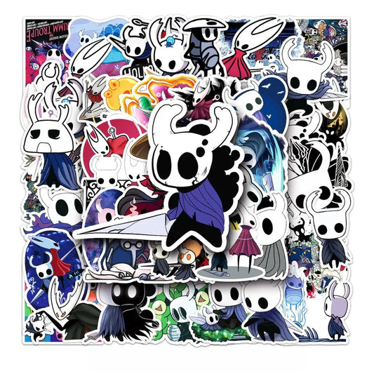 50pcs Hollow Knight Stickers for Laptop, Phone, Car, Scooter, Water Bottle, Suitcase, Refrigerator