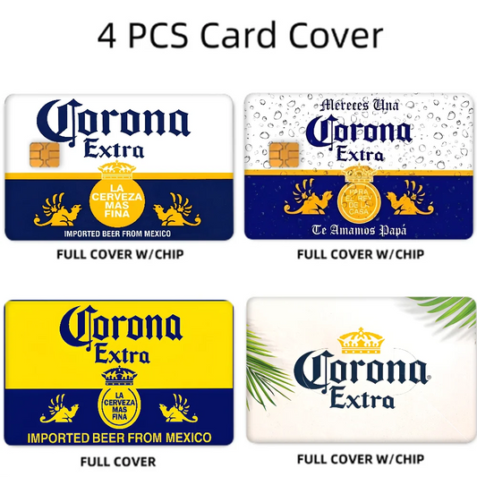 Anime Beer Sticker Set for Credit/Debit Cards (4 Pcs)