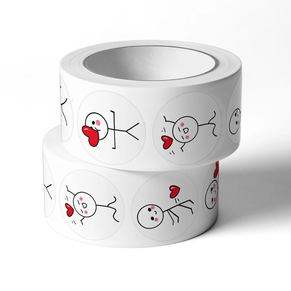 500pc/1lot Cute Cartoon Heart Stickers for Valentine's Day Baking Packaging Sticker Envelope Seals Love Decorative Stickers Gift