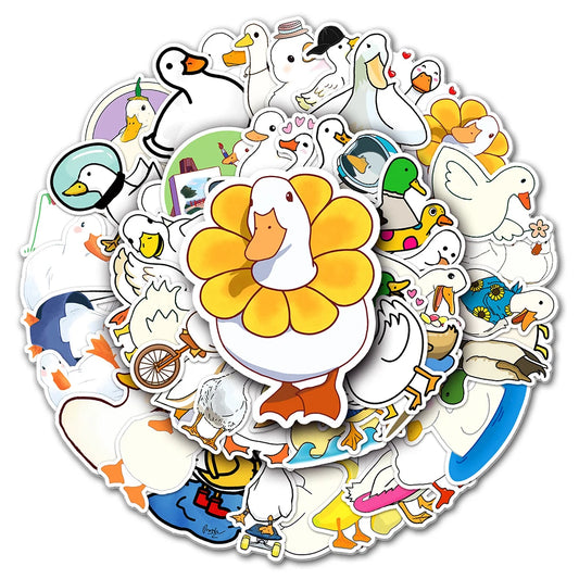 Duck Graffiti Stickers for Laptop Luggage Guitar Car - Cute Cartoon Animal Decals for Kids