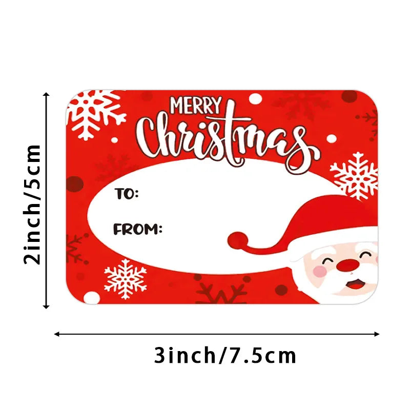 50-250Pcs Santa Claus Christmas Gift Decoration Sticker Packaging Stationery Sticker Happy Holidays Decoration Seal Label