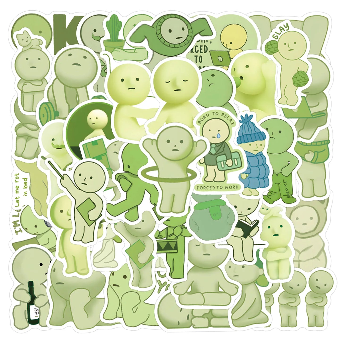 Smiski Cartoon Stickers: Laptop, Phone, Car, Bike Decor