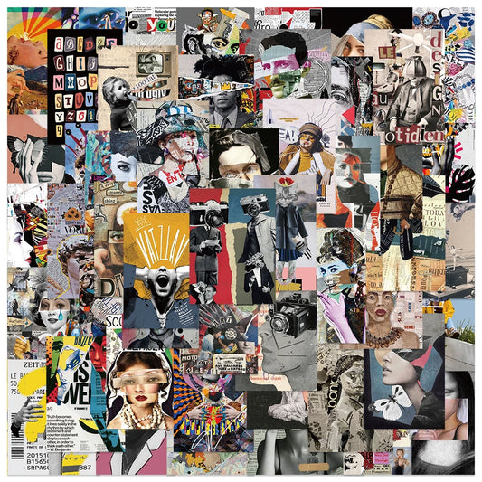 50pcs Modern Art Magazine Cover Aesthetic Stickers Water Bottle Laptop Decals Luggage Diary Skateboard Waterproof Vinyl Sticker