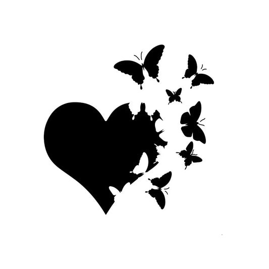Butterfly Love Romance Decor Stickers Car Camper Van Bus Caravan Motorhome SUV Pickup Cargo Caravan Vinyl Decals Car Sticker
