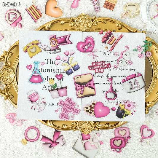 50PCS Valentine's Day Love Stickers for Laptops & Skateboards
