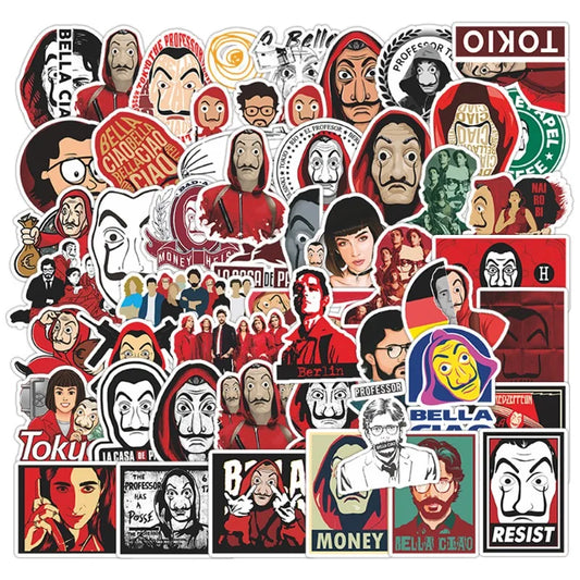 50pcs House of Cards Anime Stickers for Luggage, Phone, Laptop, Scooter, Refrigerator