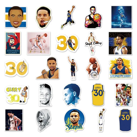Stephen Curry Basketball Stickers for Suitcase, Water Cup, Phone, Notebook, Scooter, Refrigerator