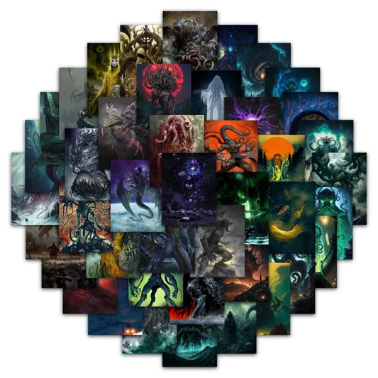 Cthulhu Cartoon Sticker Pack for Laptop, Phone, Car, Water Bottle, Suitcase, Stationery, Refrigerator