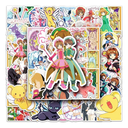 Cardcaptor Sakura Anime Stickers (50pcs) for Laptop, Phone, Suitcase, Water Bottle, Scooter, Fridge, Stationery