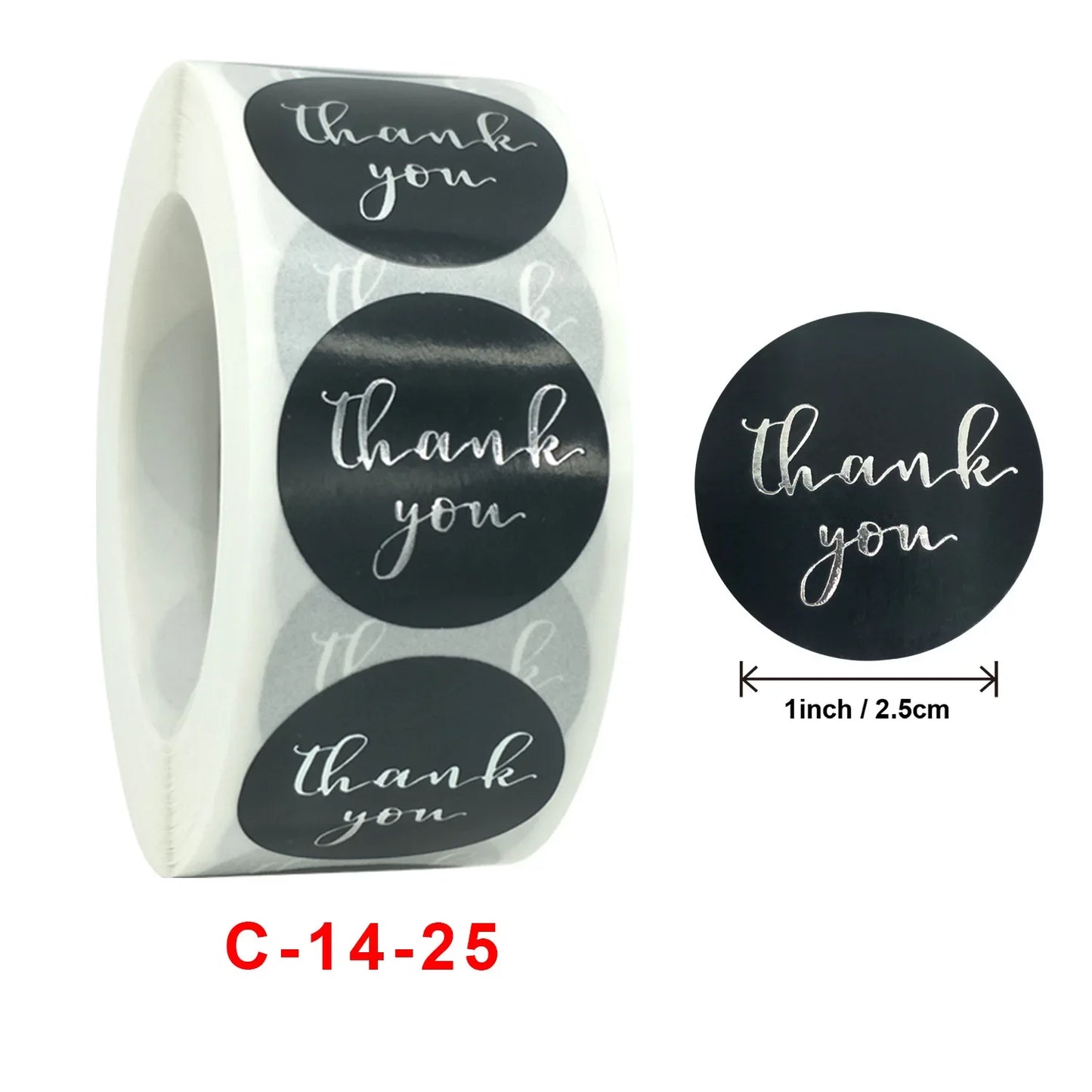 50-500pcs Hot Gold Thank You Stickers For Envelope Sealing Labels Stationery Supplies Handmade Wedding Gift Decoration Sticker