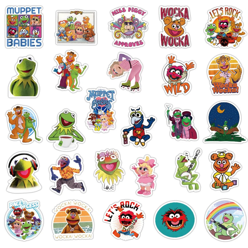 10/30/50PCS The Muppet Show and Muppet Babies and Kermit the Frog Sticker Packs