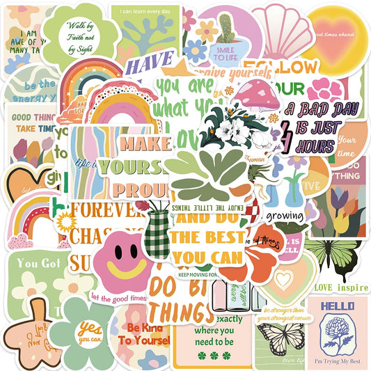 Cute Pink Aesthetic Girl Stickers for Laptop, Suitcase, Guitar, Phone - 10/30/50PCS