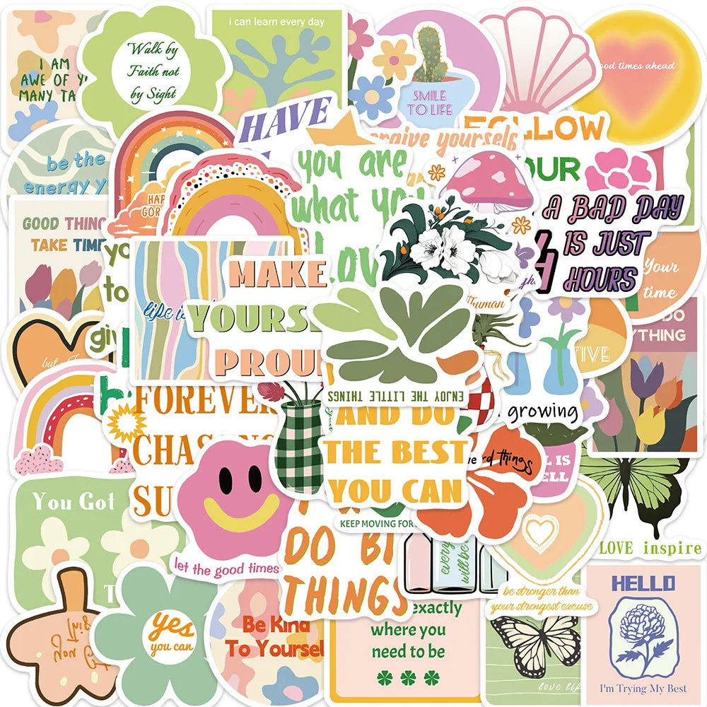 Cute Pink Aesthetic Girl Stickers for Laptop, Suitcase, Guitar, Phone - 10/30/50PCS