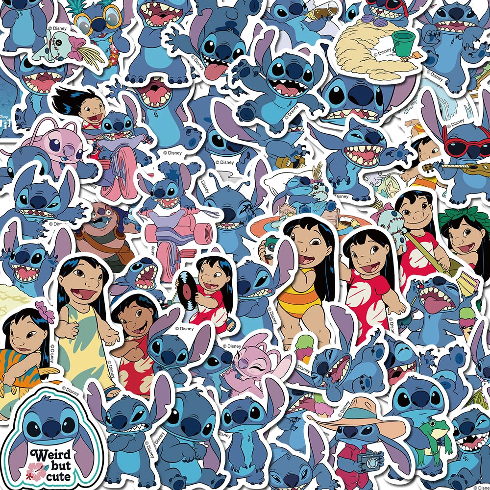 10/30/50PCS Disney Cool Stitch Graffiti Stickers Laptop Luggage Skateboard Phone Car Bike Aesthetic Sticker Decals Fun Kid Toys