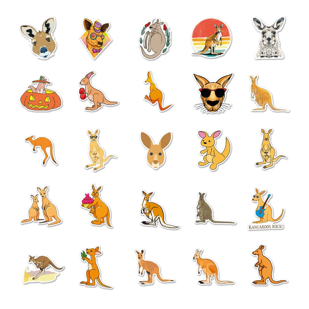 10/50Pcs Kangaroo Stickers Planner Decoration DIY /hand Book Diary Journal Stationery Animal Sticker Kawaii Stickers