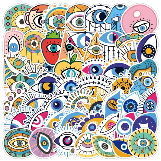 Evil Eye Stickers 10/30/50pcs Cartoon Graffiti DIY Skateboard Phone Laptop Bike Car Toy Gift