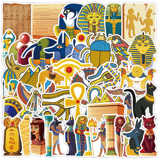 50pcs Egypt Desert Scenery Graffiti Stickers for Helmet, Wall, Desktop Decoration