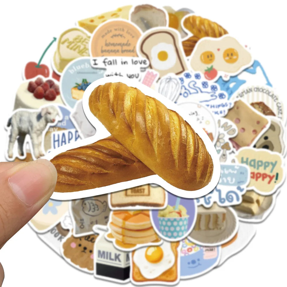 10/30/63PCS Bread and Food and Household Goods Sticker Packs