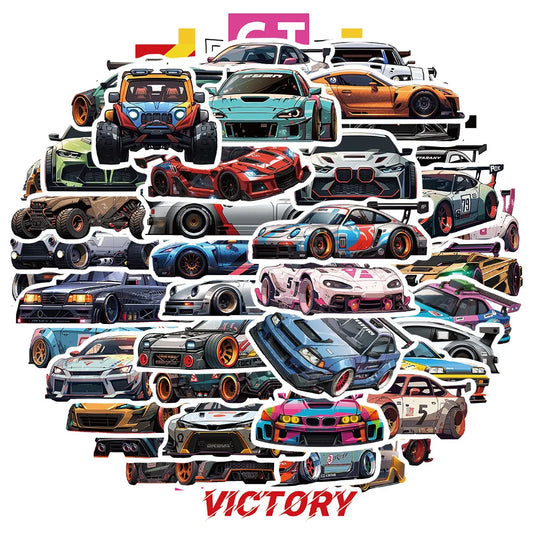 GTR JDM Car Stickers Decals 10/30/50pcs