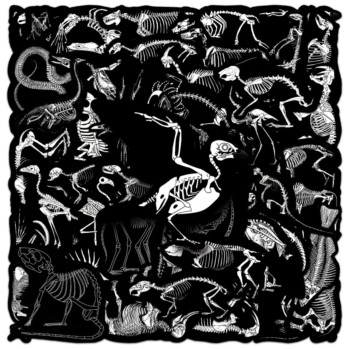 10/50pcs Cool Cartoon Dark Animals Skeleton Skull Stickers Laptop Water Bottle Luggage Notebook Waterproof Graffiti Vinyl Decals