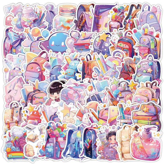 50pcs Cartoon Graffiti Stickers for Helmet, Wall, DIY Decoration