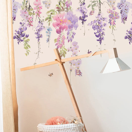 Painted Flower Leaf Wall Stickers Self-adhesive Mural Decor